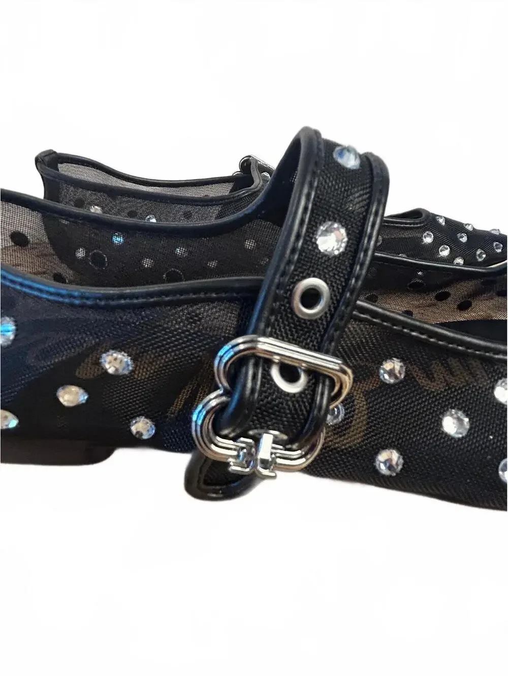 Sam Edelman Women's Black Mary Jane Flats with Rhinestone Accents NWT
